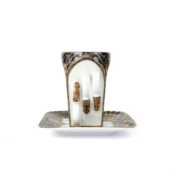 Tea Cup with saucer  "Golden Portal"