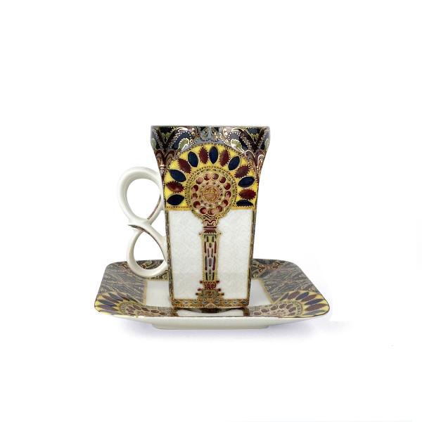 Tea Cup with saucer  "Golden Portal"